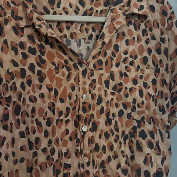 VICI Leopard Print Button-Up Blouse - Picture 3 of 4